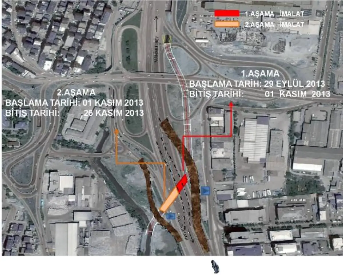 Basın Ekspres Yolu Geçişi Nedeniyle İkitelli Kavşağı\'nda Ulaşım Servis Yolundan Sağlanacak