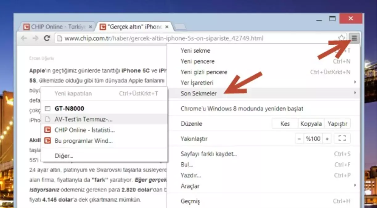 Chrome yine güncellendi!