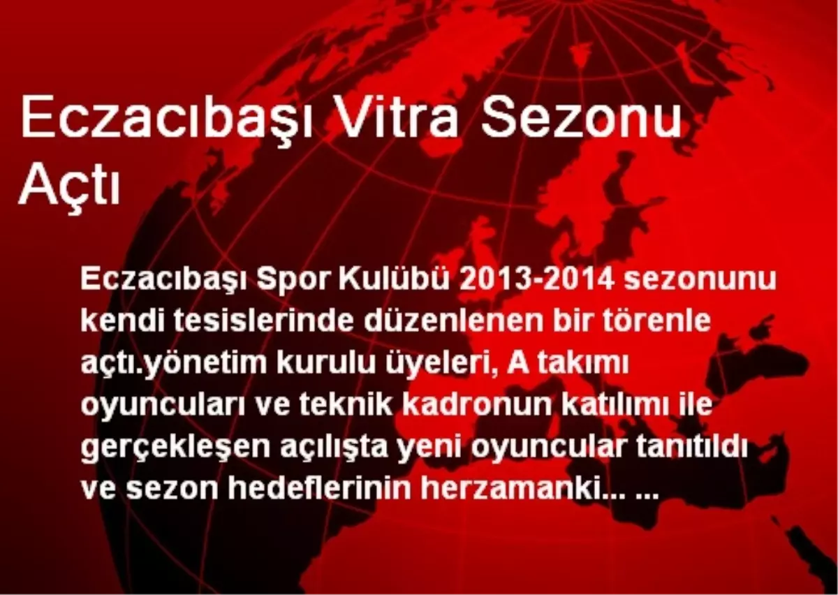 Eczacıbaşı Vitra Sezonu Açtı