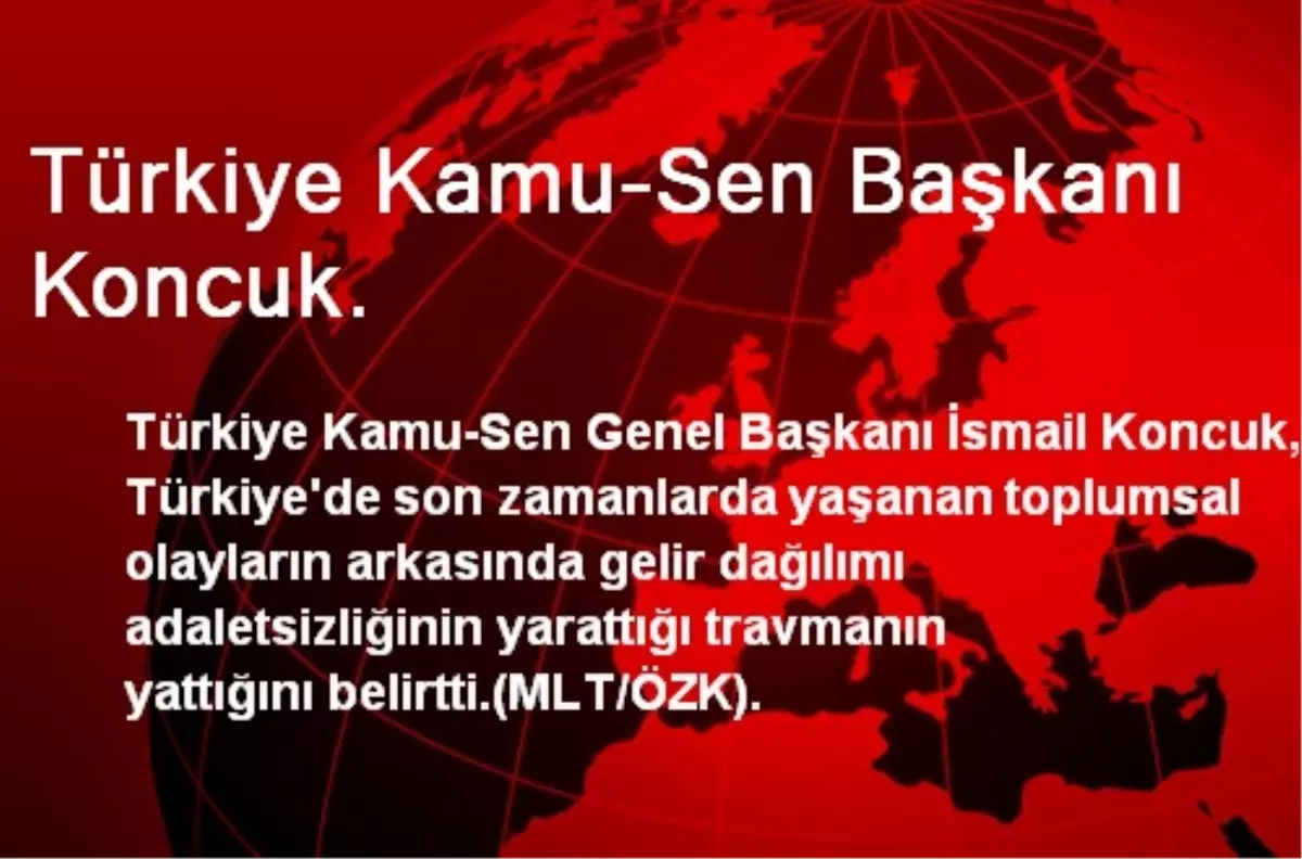 Türkiye Kamu-Sen Başkanı Koncuk.