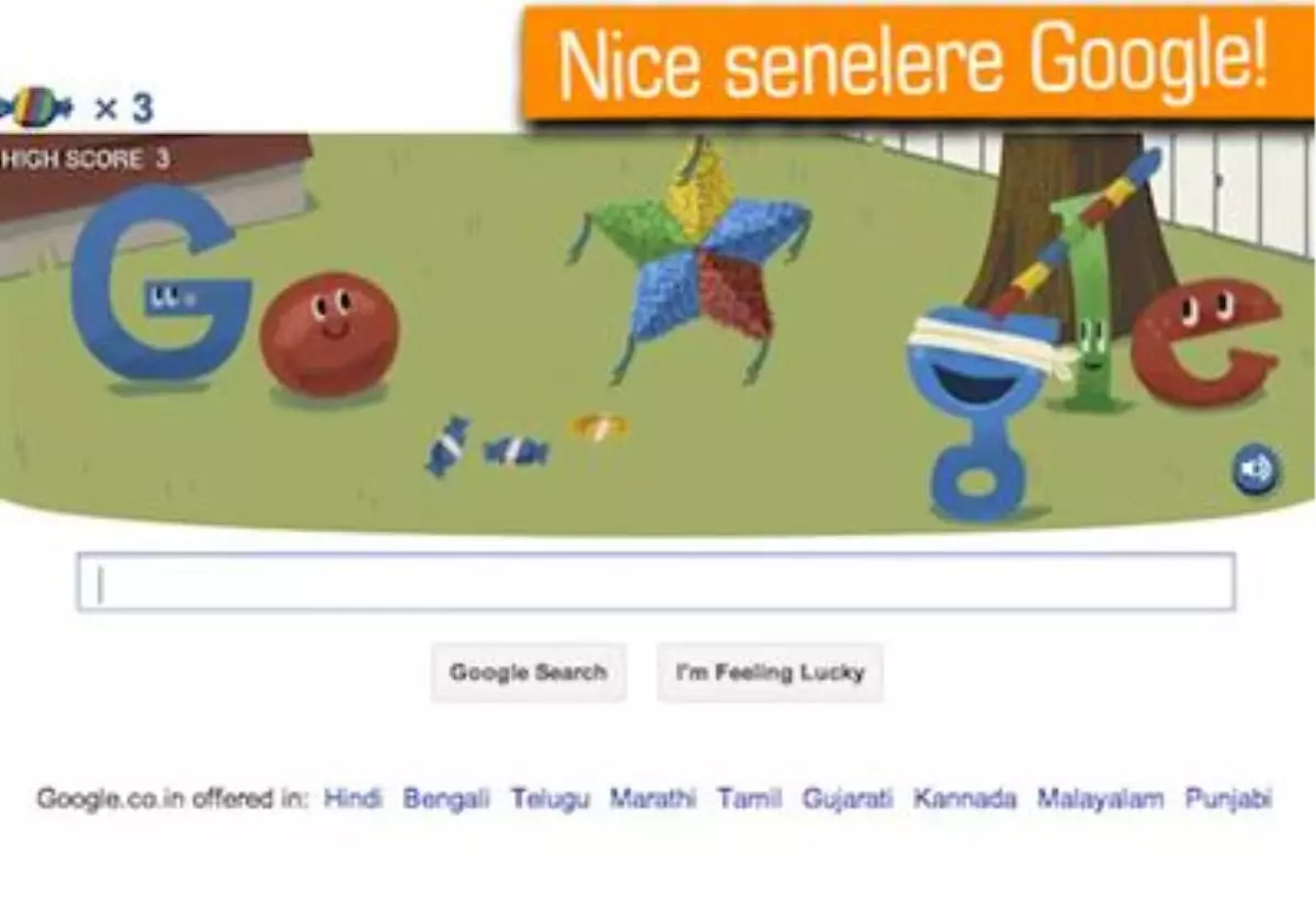 Google 15. Yaşını Şekerli Bir Doodle ile Kutluyor