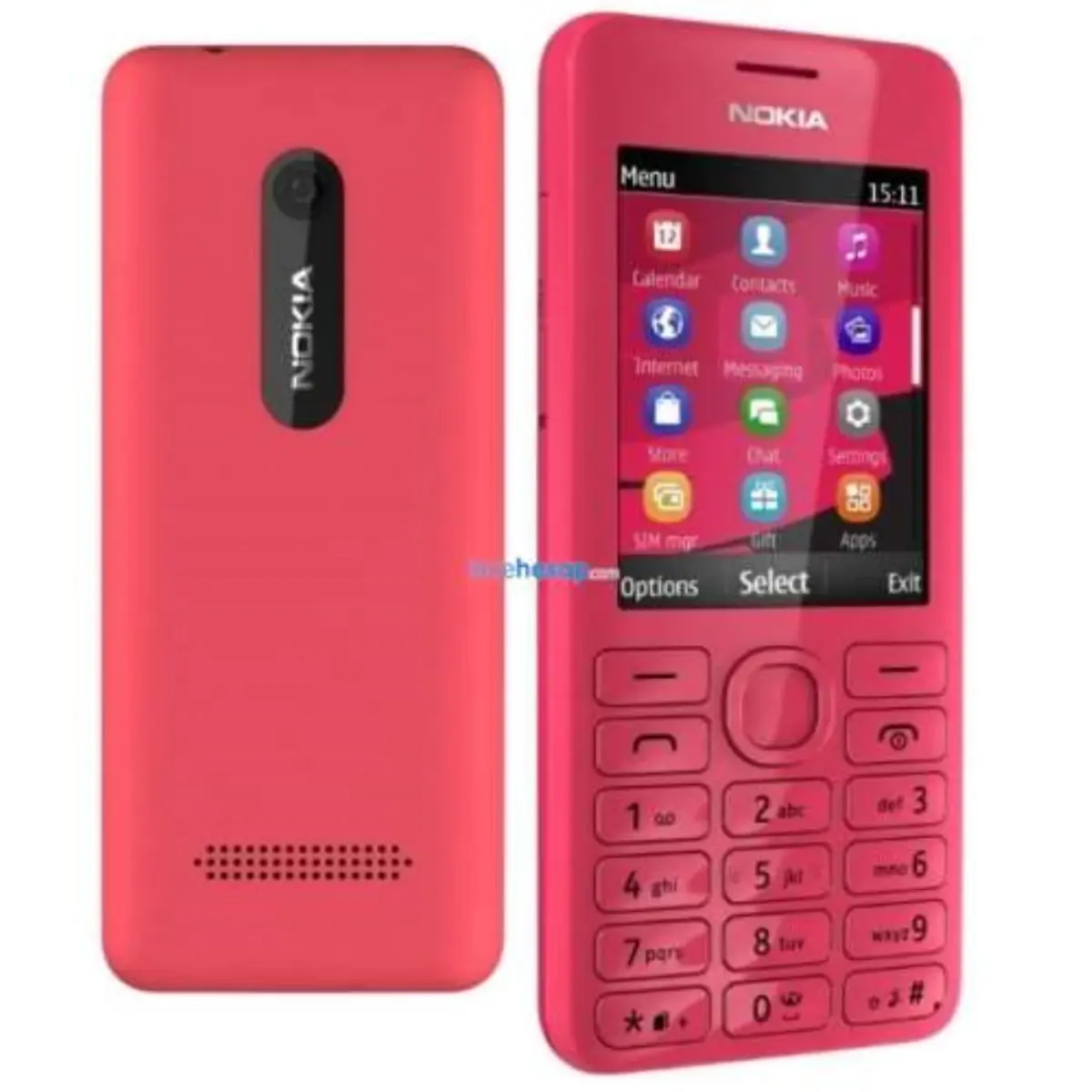 Nokia Asha 206 Pembe