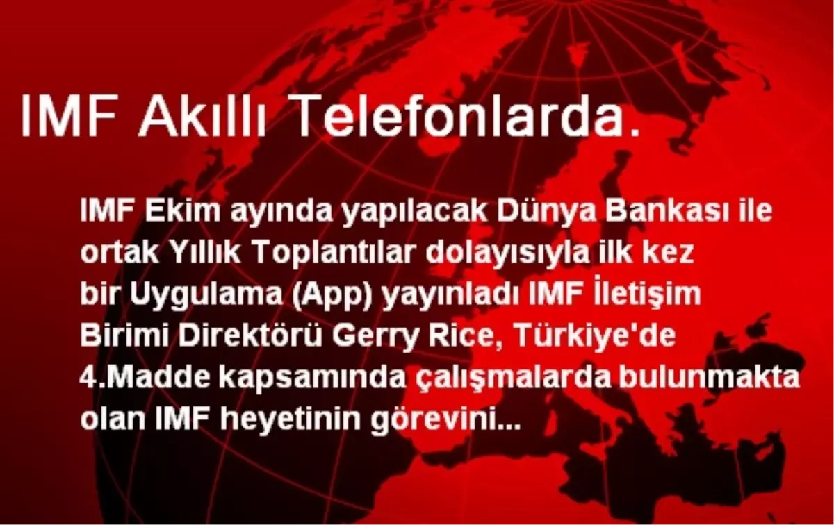 IMF Akıllı Telefonlarda.