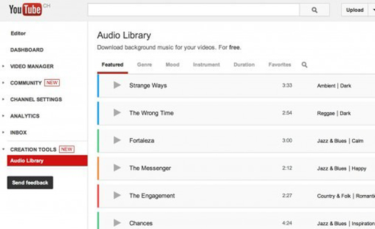 Youtube\'dan Müzik Kitaplığı