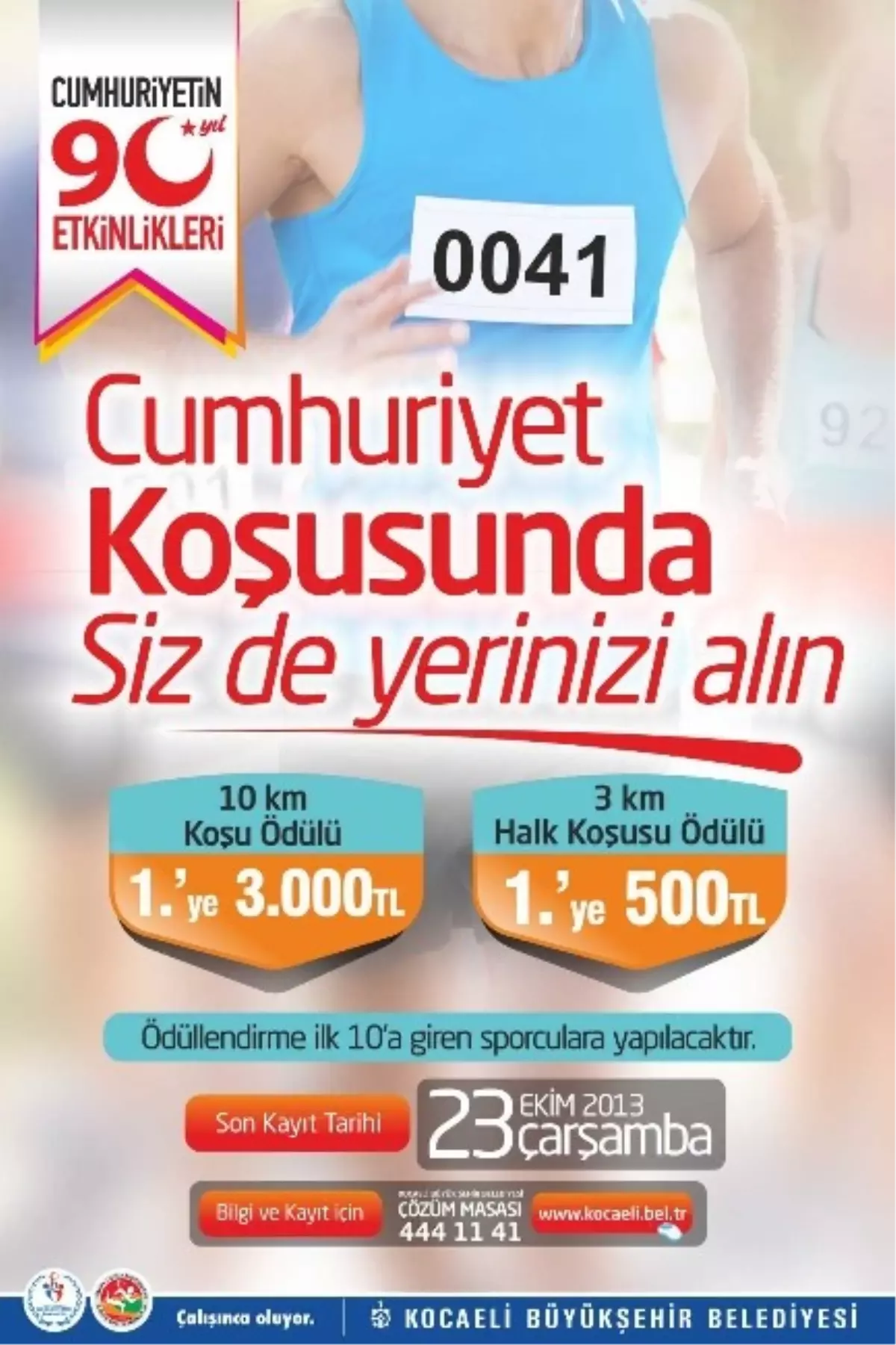 Kocaeli Büyükşehir Belediyesi Cumhuriyet Koşusu Düzenleyecek