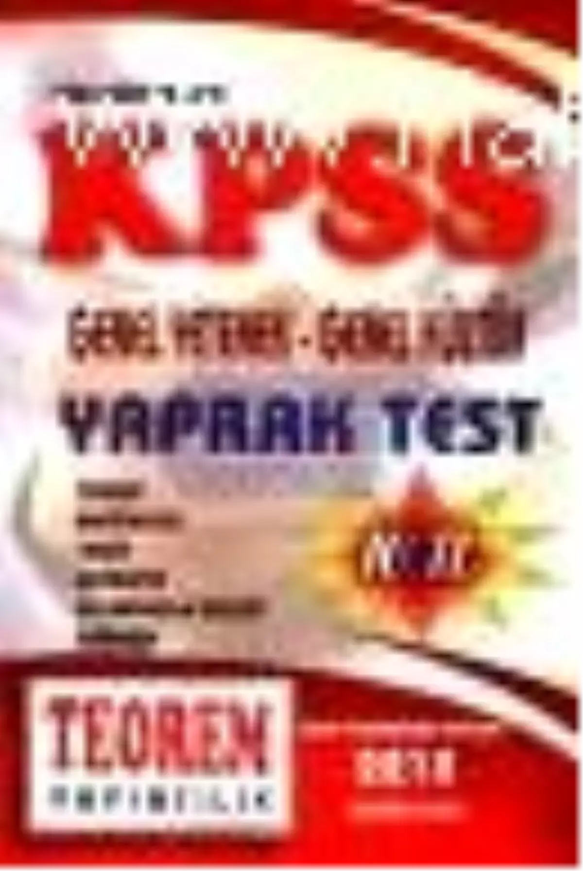 KPSS Genel Yetenek-Genel Kültür Yaprak Test Kitabı