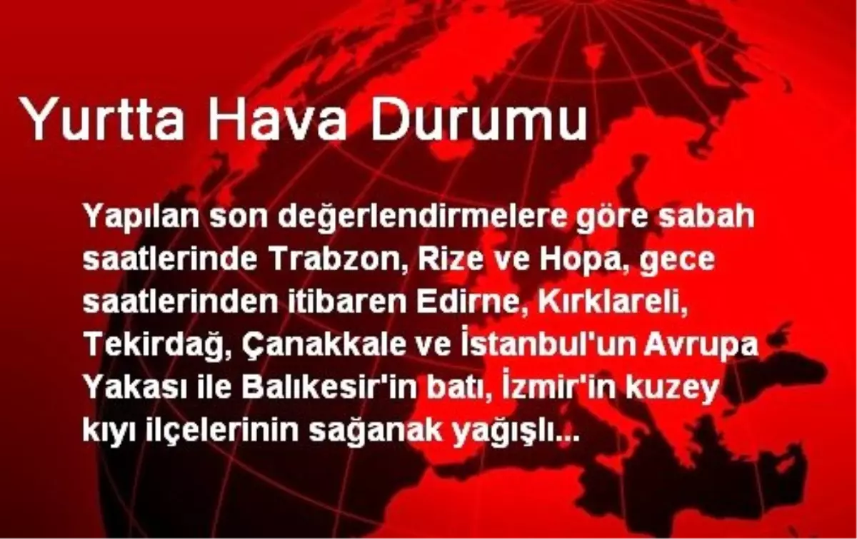 Yurtta Hava Durumu