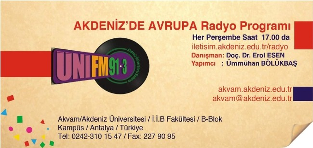 'Akdeniz'de Avrupa' Radyo Programı Yayına Başlıyor