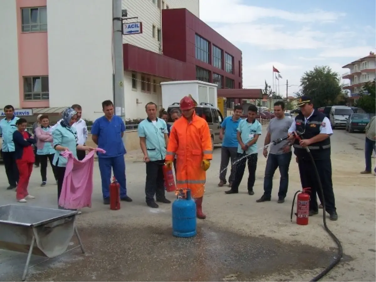 Korkuteli Özel Medi Yaşam Hastanesinde Yangın Tatbikatı