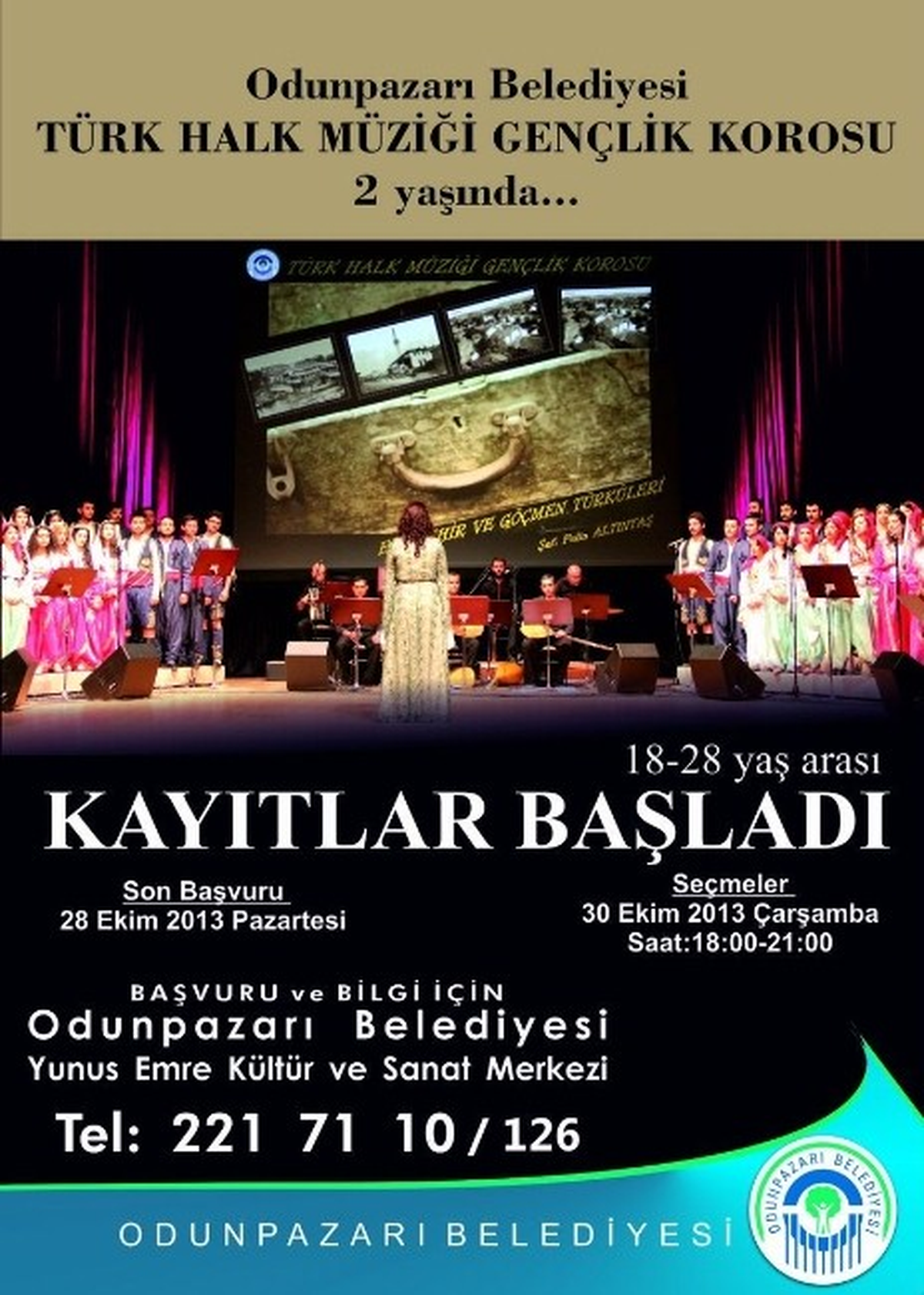 Odunpazarı Belediyesi Türk Halk Müziği Gençlik Korosu Kayıtları Başladı