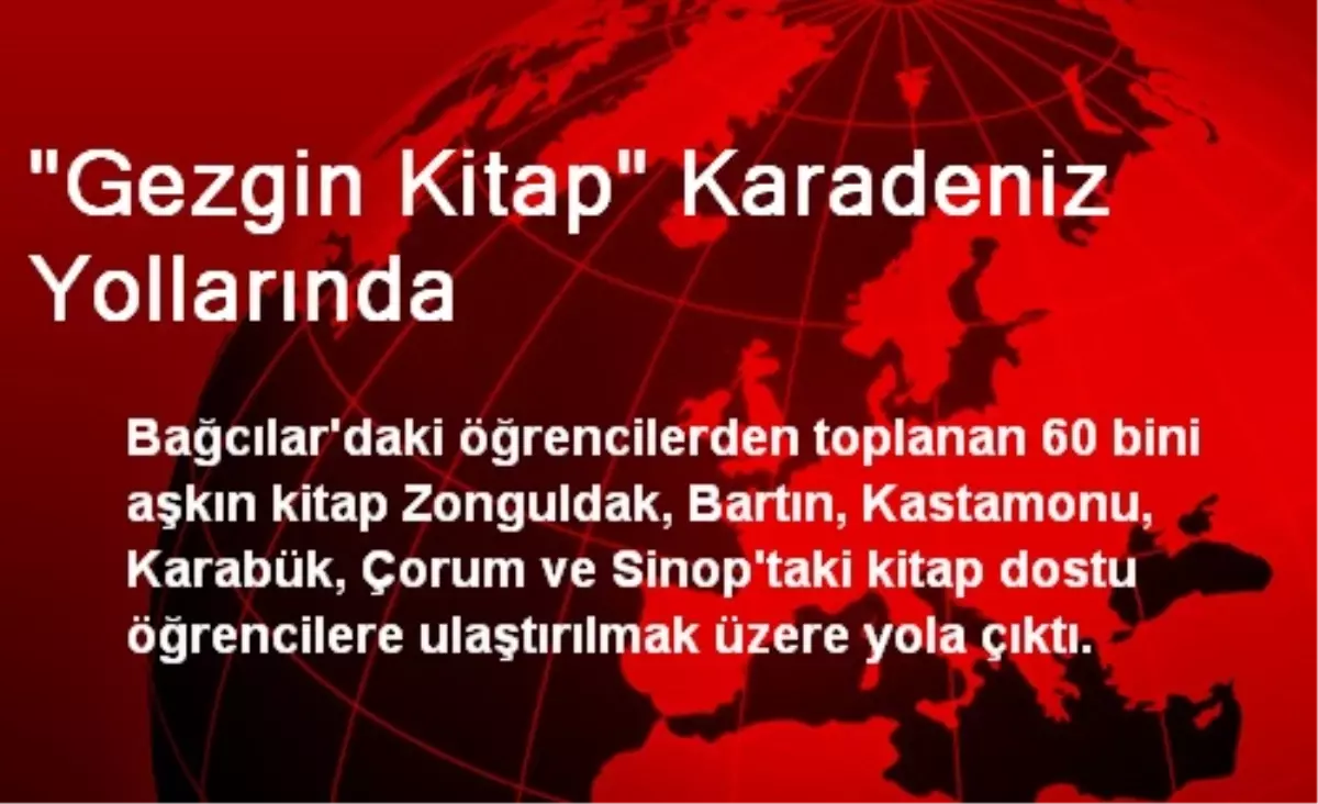 "Gezgin Kitap" Karadeniz Yollarında