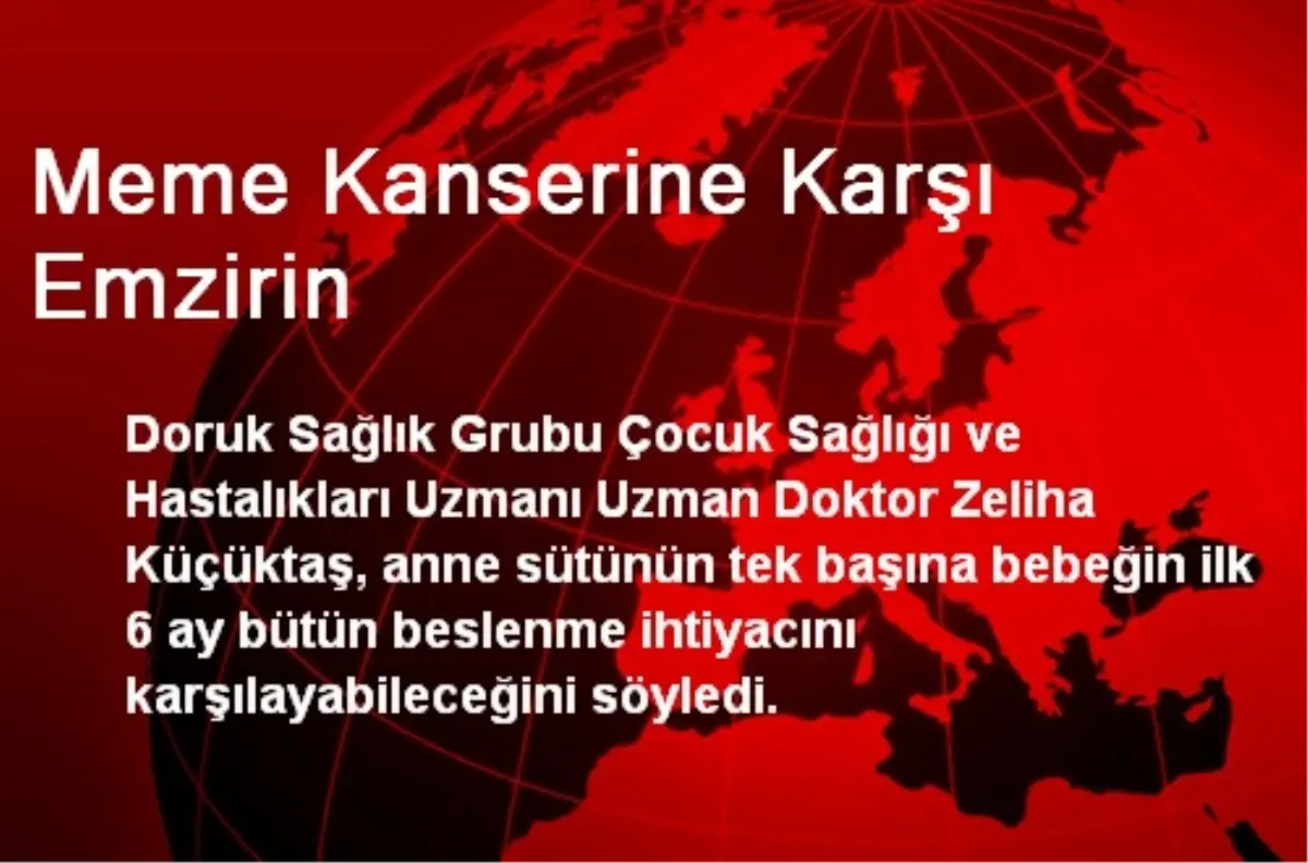 Meme Kanserine Karşı Emzirin