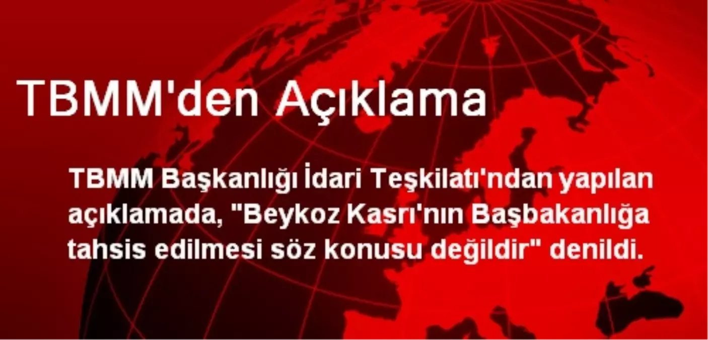 TBMM\'den Açıklama