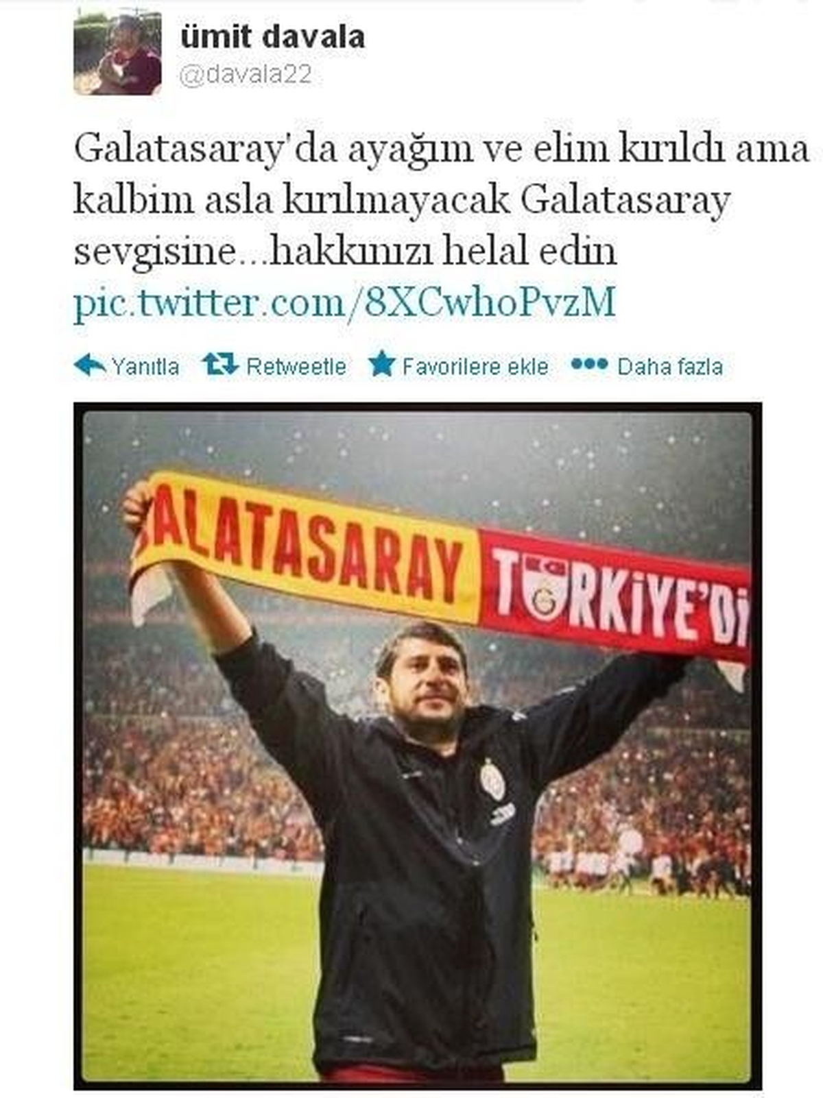 Ümit Davala, Sosyal Medya Üzerinden Veda Etti