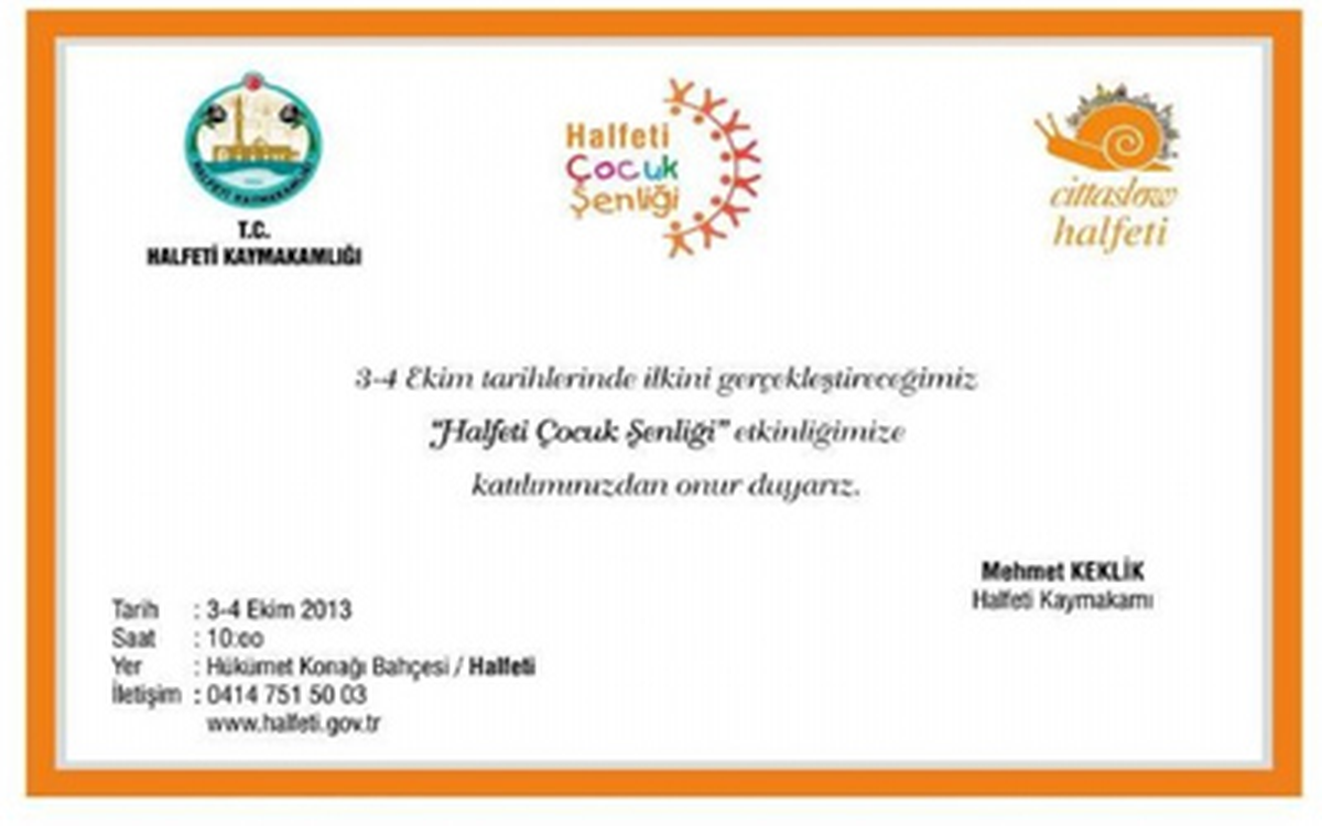 Halfeti\'de Çocuk Şenliği Başlıyor