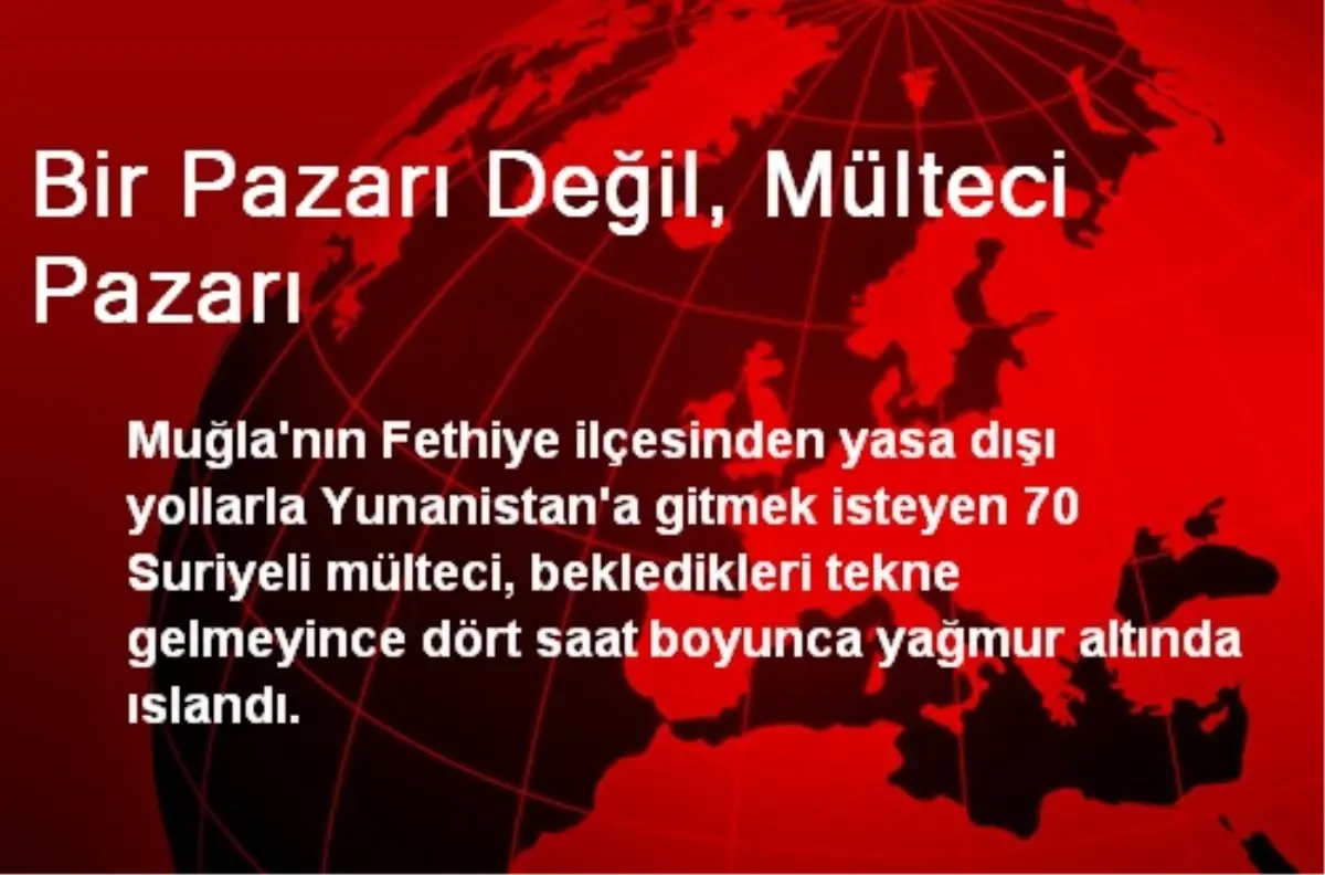 Bir Pazarı Değil, Mülteci Pazarı