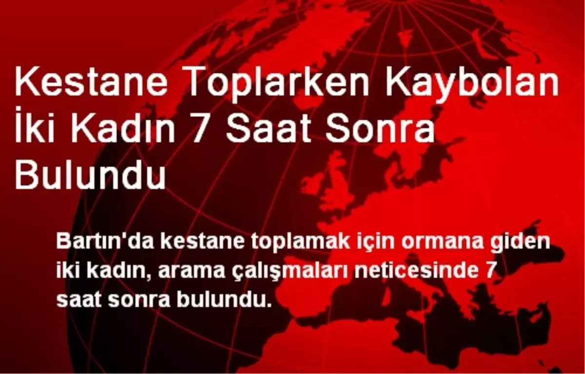 Kestane Toplarken Kaybolan İki Kadın 7 Saat Sonra Bulundu