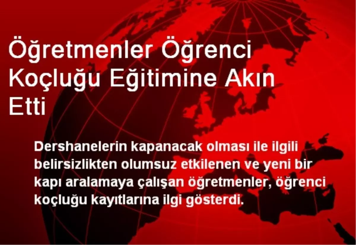 Öğretmenler Öğrenci Koçluğu Eğitimine Akın Etti