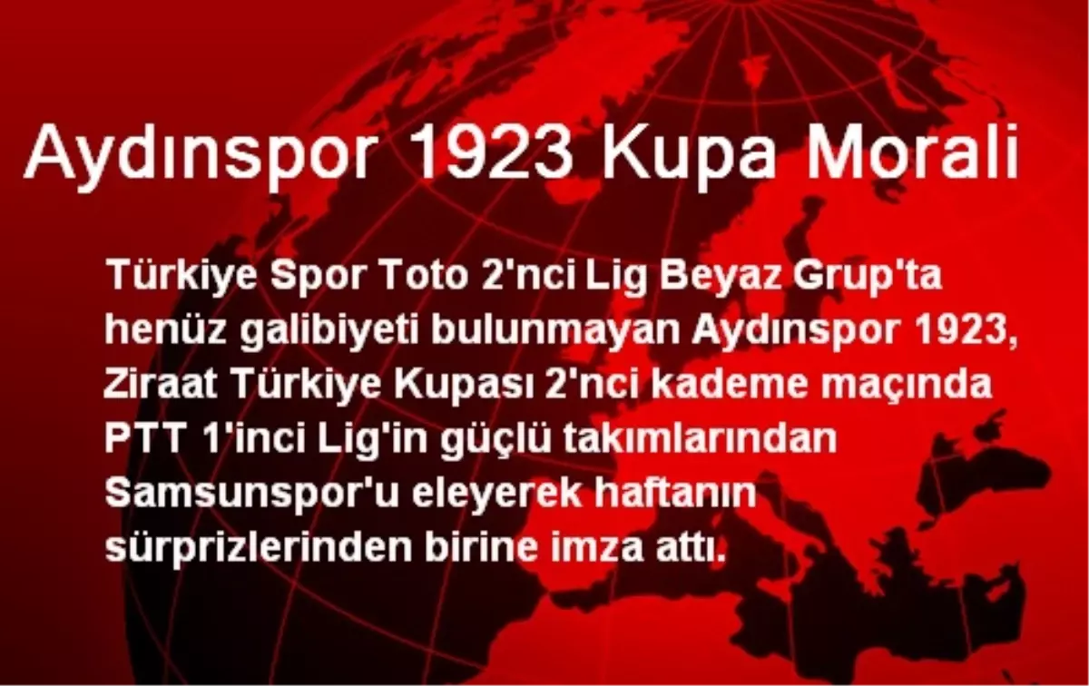 Aydınspor 1923 Kupa Morali