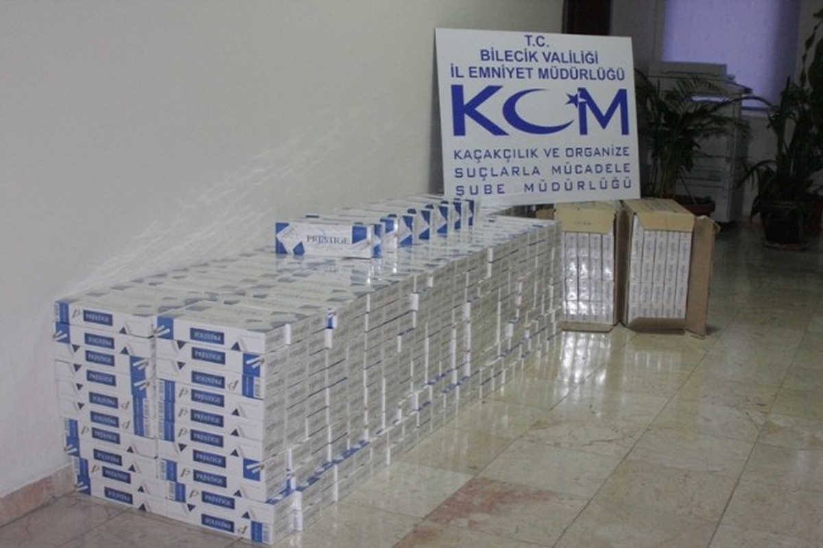 Bilecik\'de 7 Bin 489 Paket Kaçak Sigara Ele Geçirildi