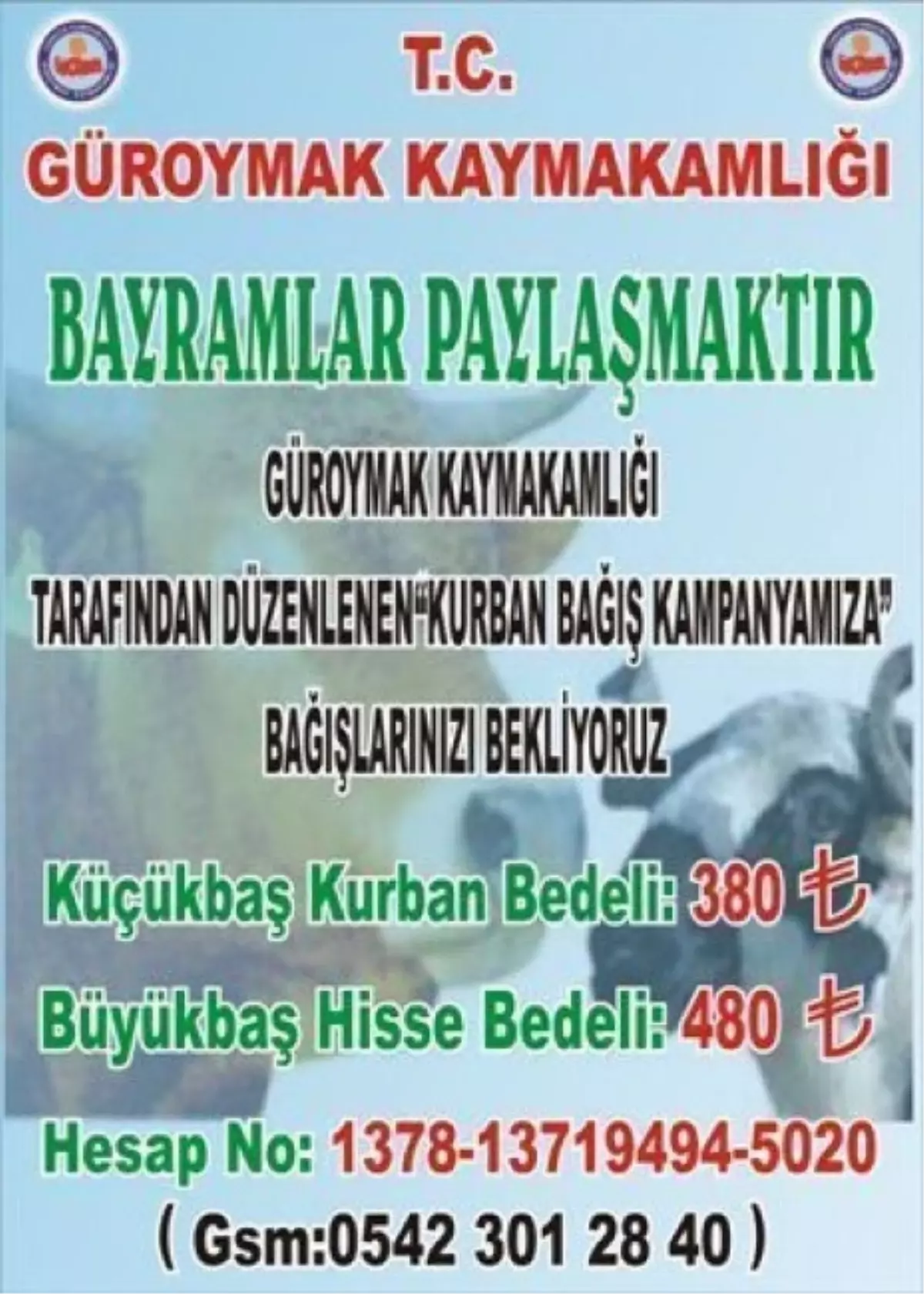 Güroymak\'ta Kurban Bağışı Kampanyası