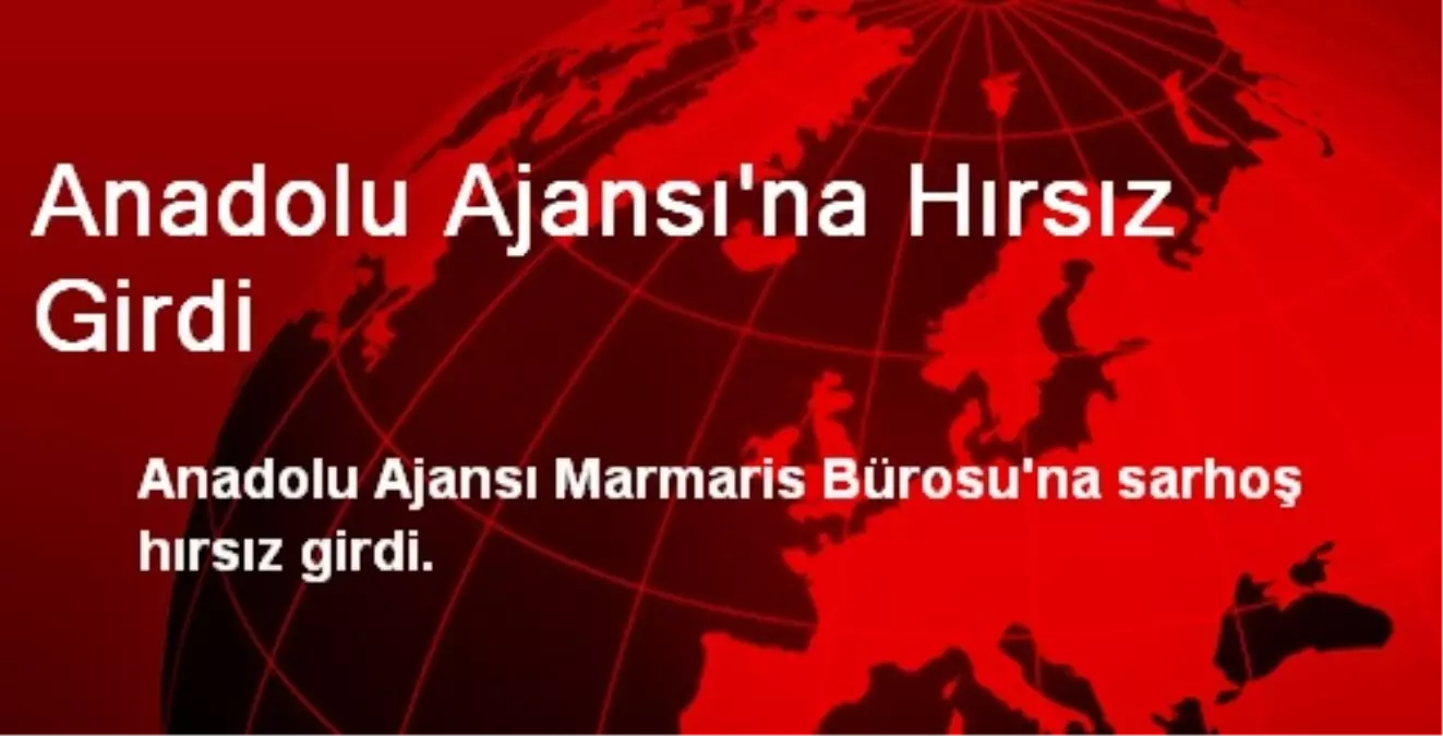 Anadolu Ajansı\'na Hırsız Girdi