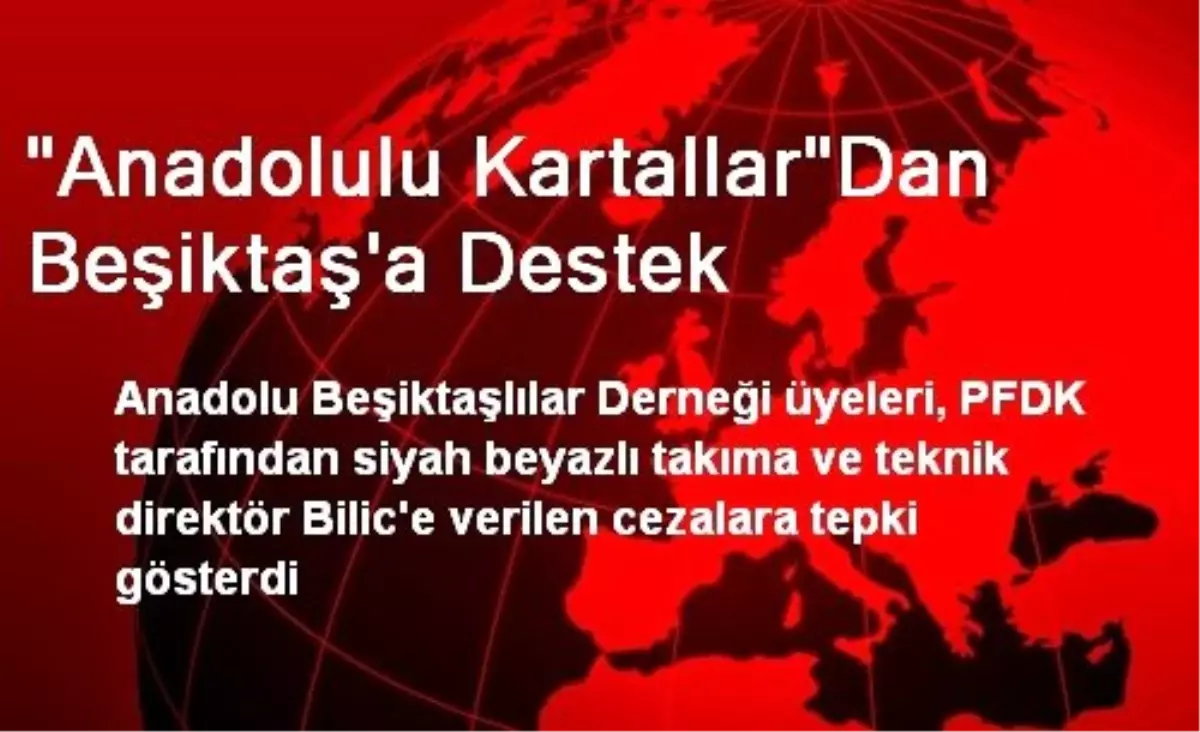 "Anadolulu Kartallar"dan Beşiktaş\'a Destek