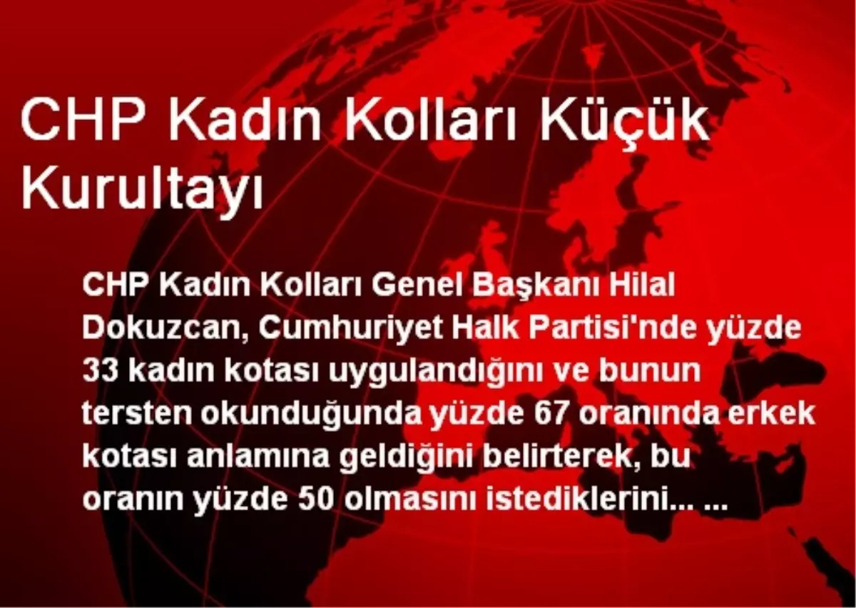 CHP Kadın Kolları Küçük Kurultayı