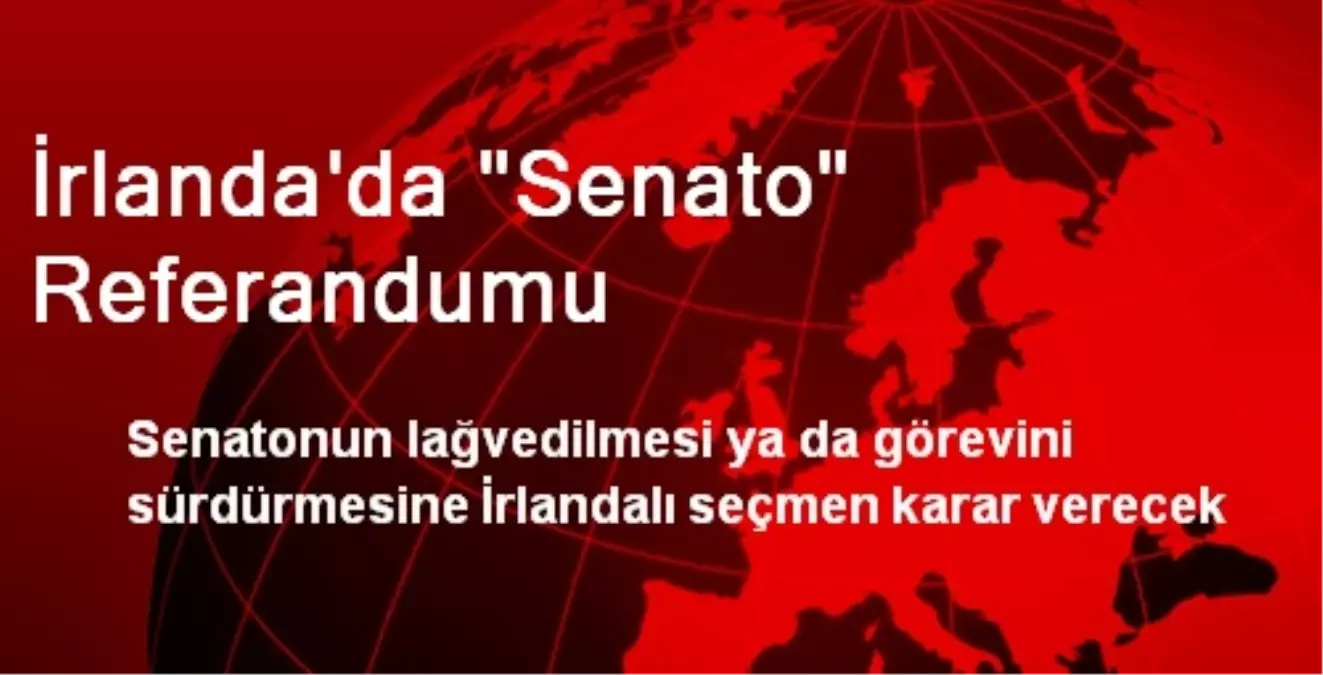 İrlanda\'da "Senato" Referandumu