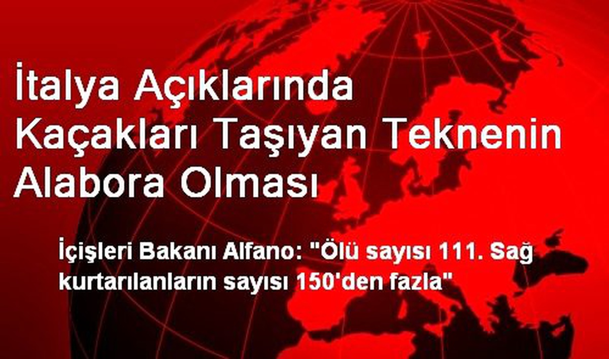 İtalya Açıklarında Kaçakları Taşıyan Teknenin Alabora Olması
