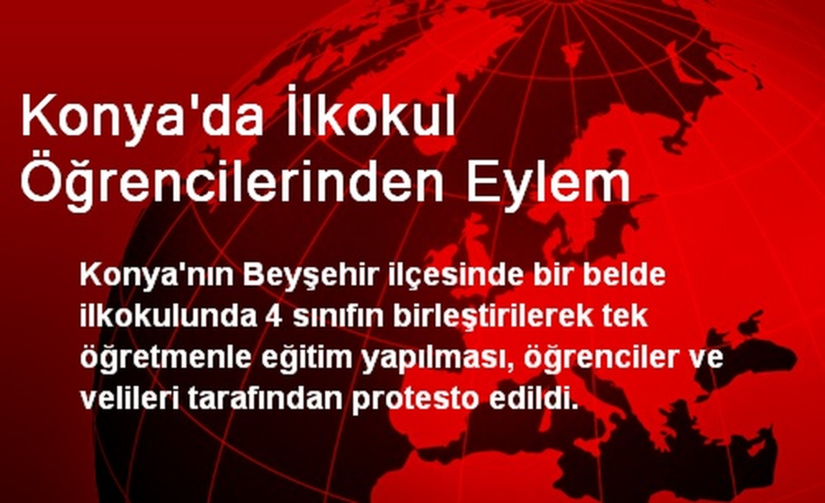 Konya\'da İlkokul Öğrencilerinden Eylem