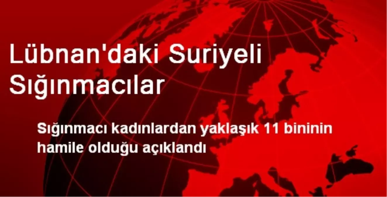 Lübnan\'daki Suriyeli Sığınmacılar