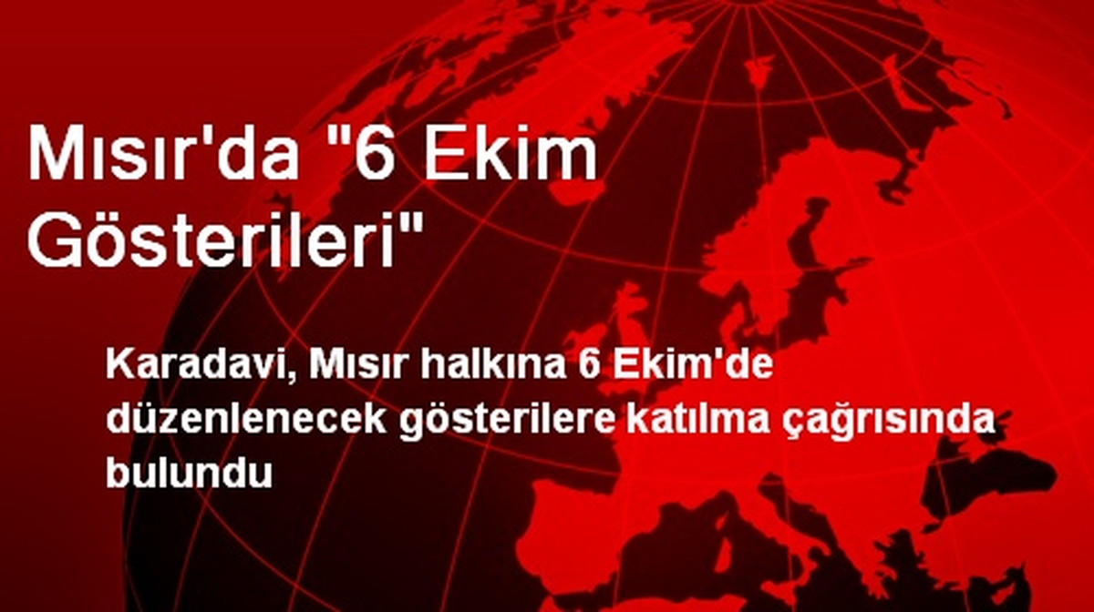 Mısır\'da "6 Ekim Gösterileri"