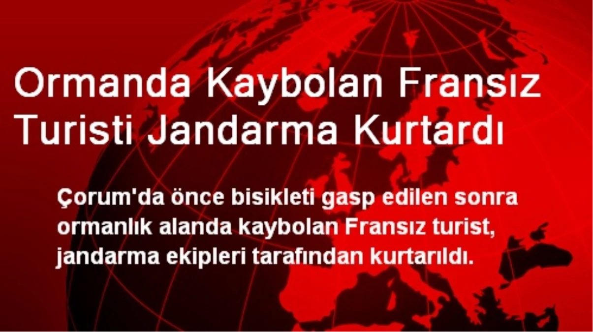 Ormanda Kaybolan Fransız Turisti Jandarma Kurtardı