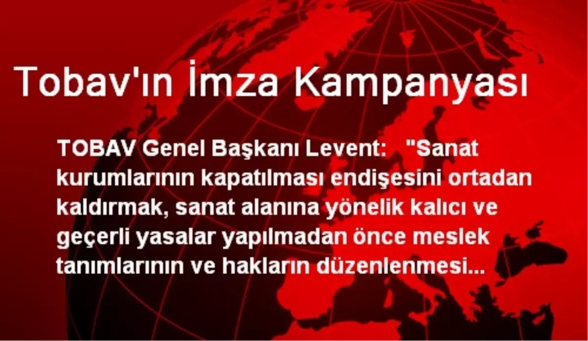 Tobav\'ın İmza Kampanyası