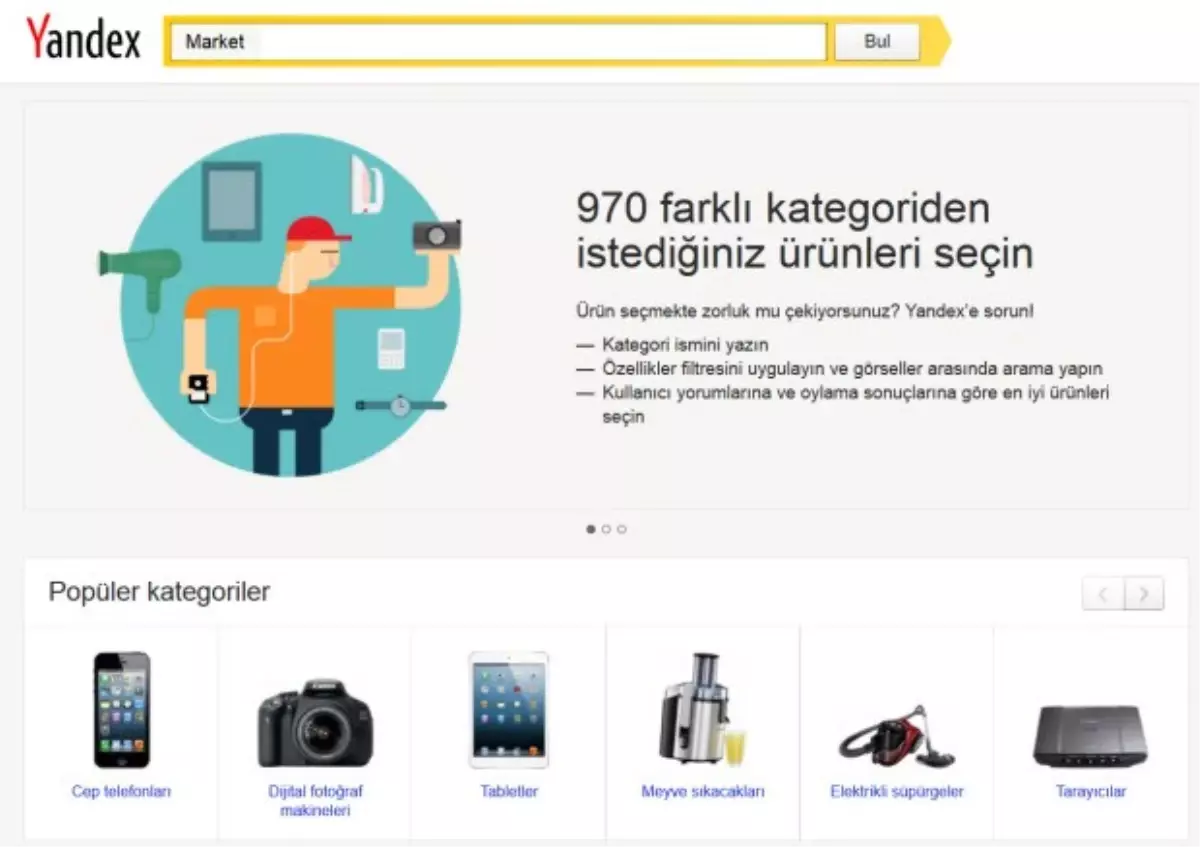 Yandex.Market yayında!