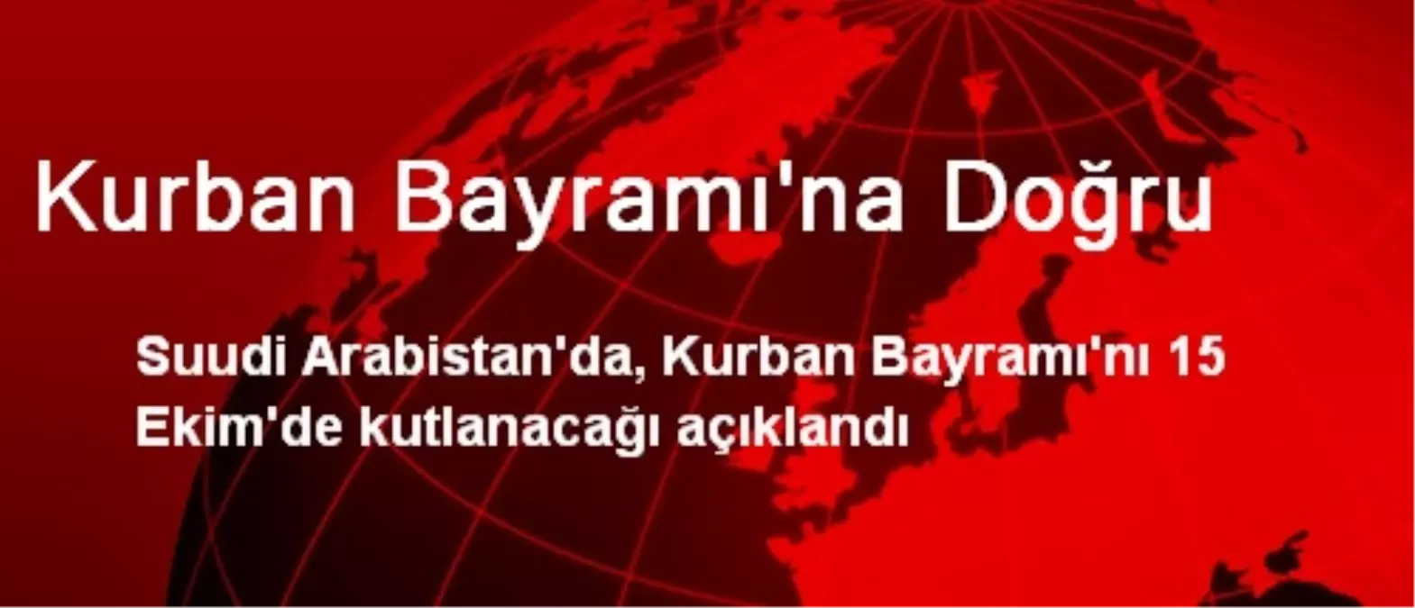 Kurban Bayramı\'na Doğru