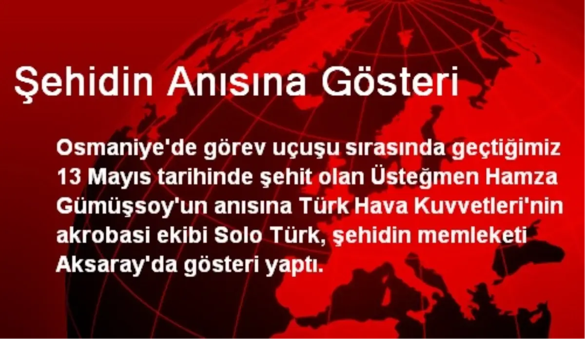 Şehidin Anısına Gösteri