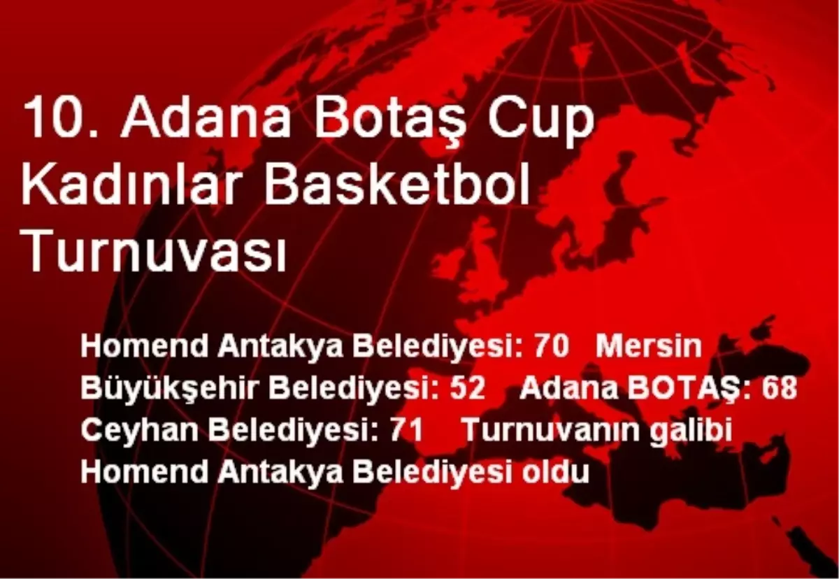 10. Adana Botaş Cup Kadınlar Basketbol Turnuvası