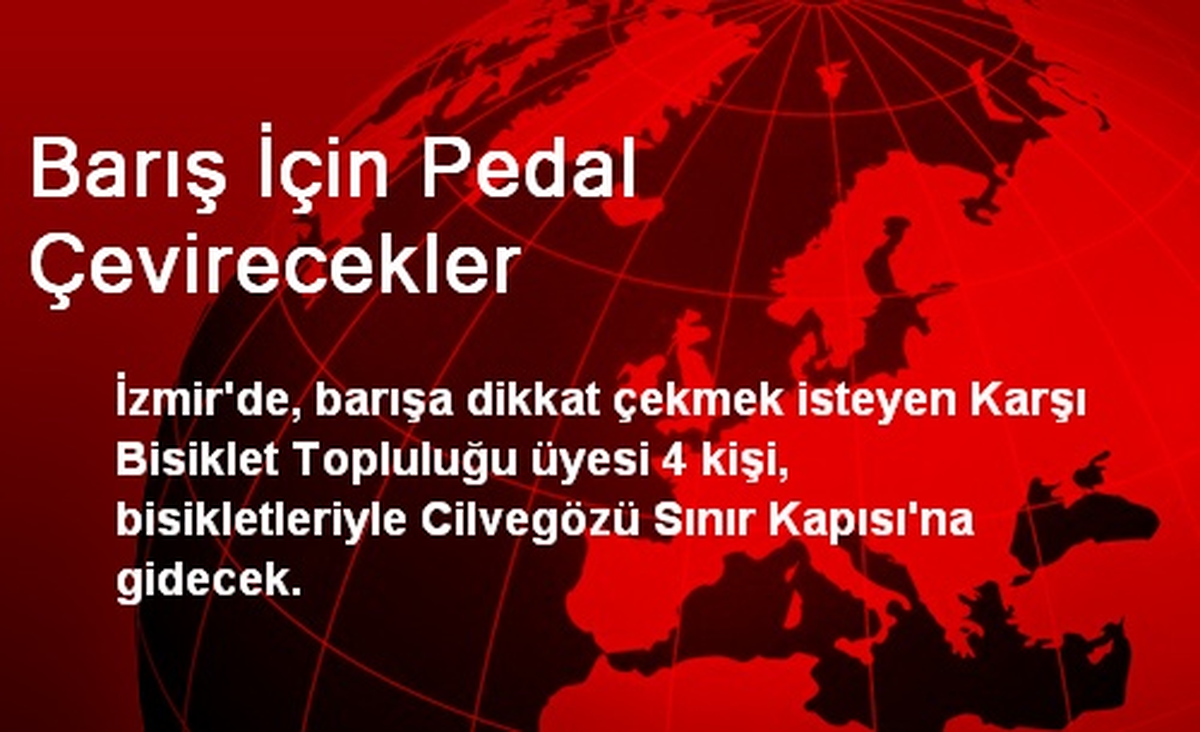 Barış İçin Pedal Çevirecekler
