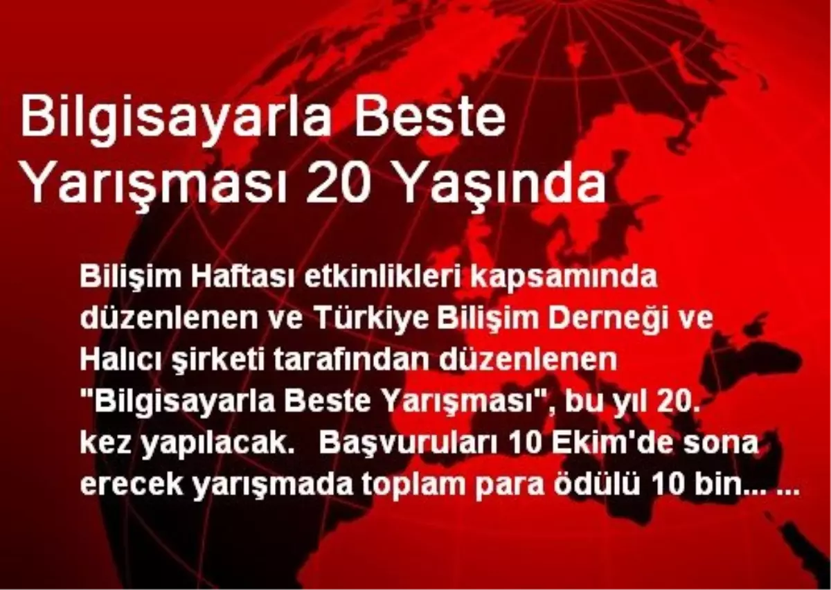 Bilgisayarla Beste Yarışması 20 Yaşında