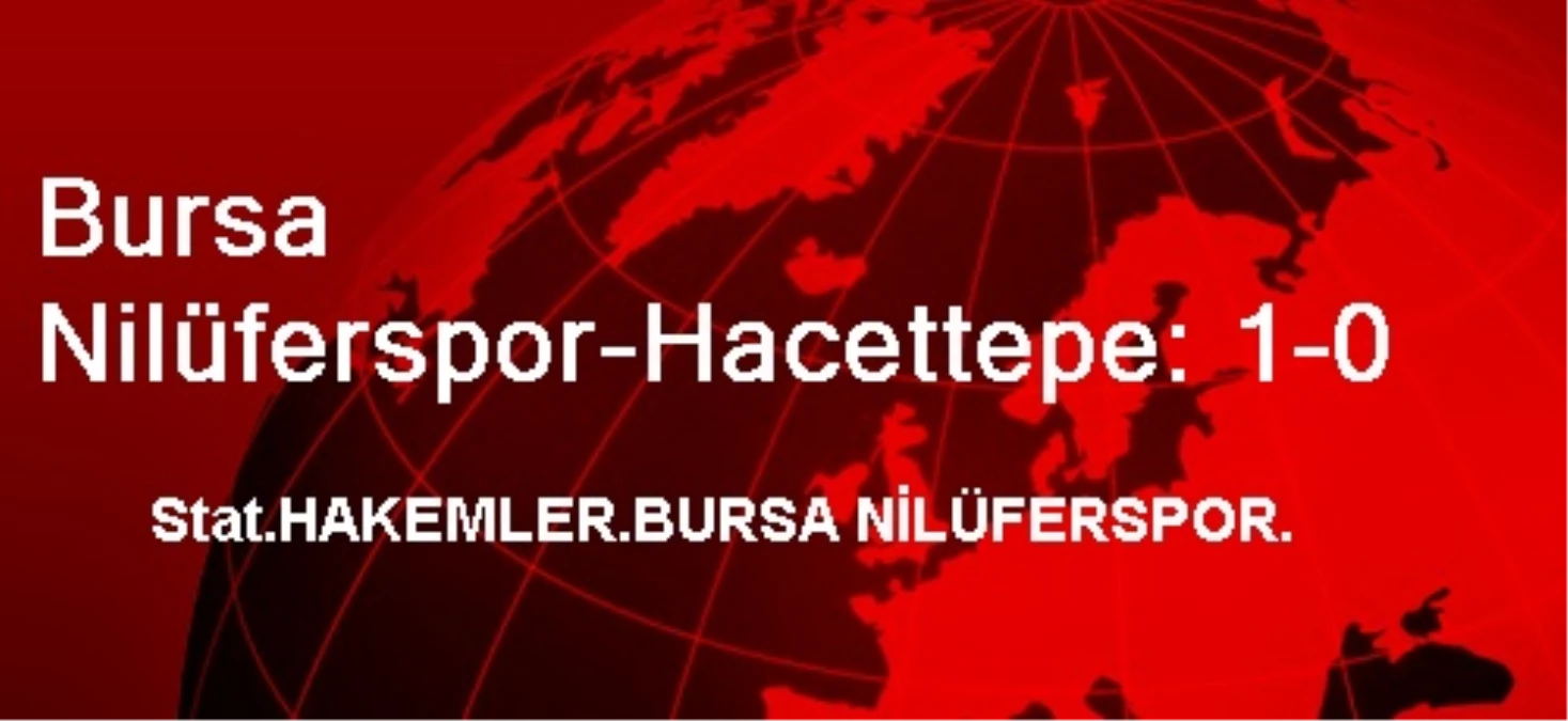 Bursa Nilüferspor-Hacettepe: 1-0