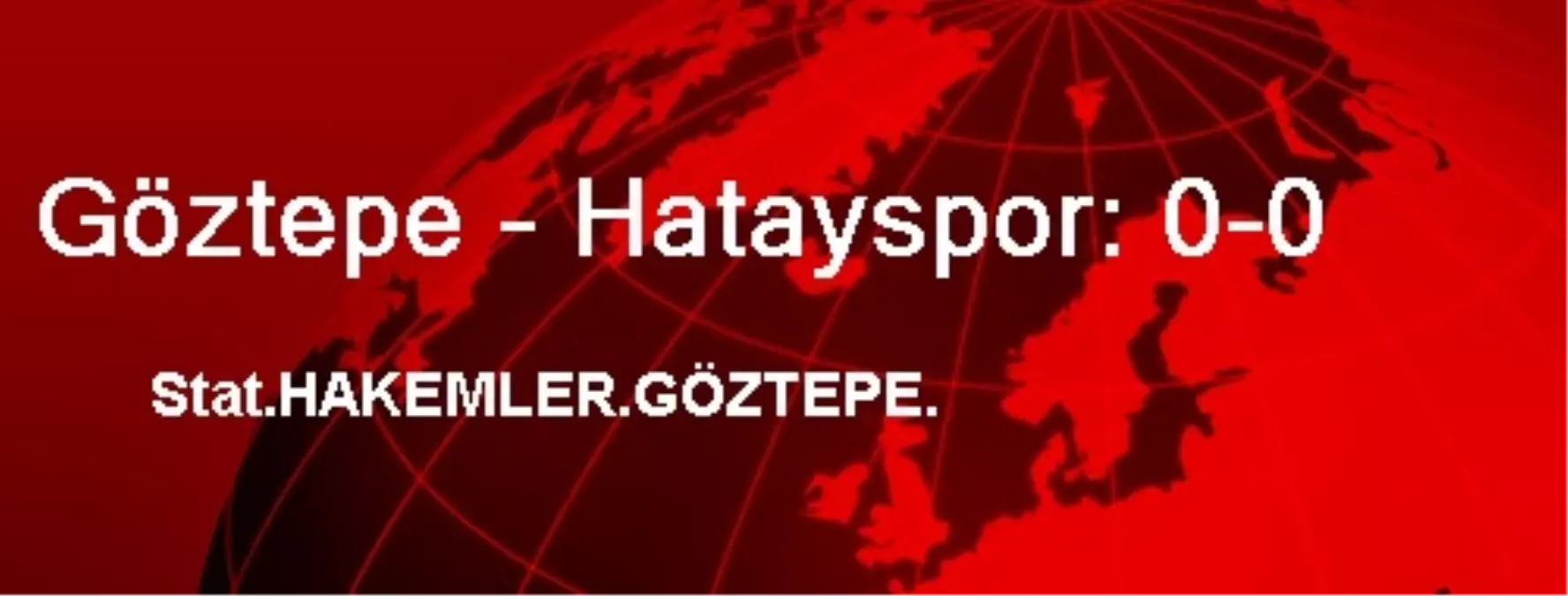 Göztepe - Hatayspor: 0-0