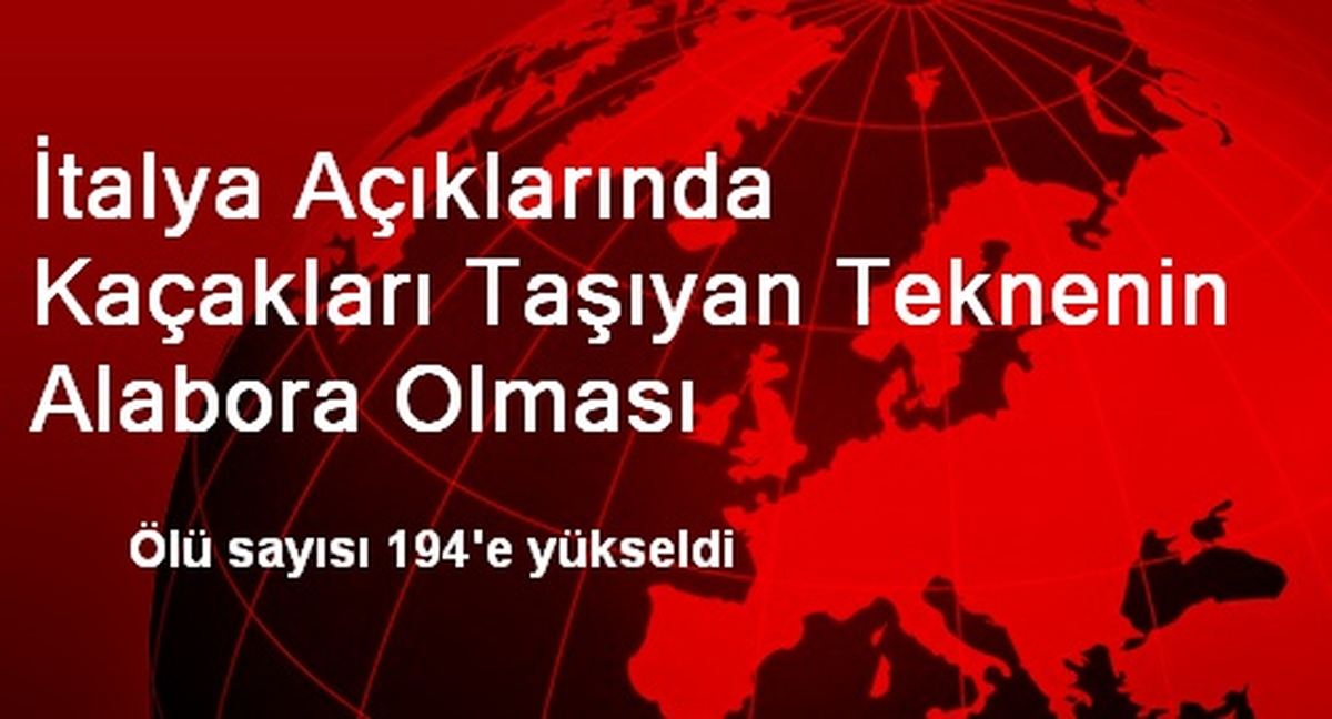 İtalya Açıklarında Kaçakları Taşıyan Teknenin Alabora Olması