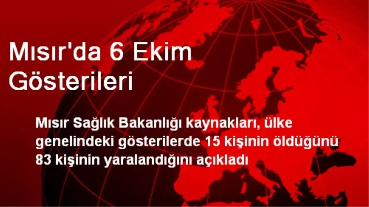 Mısır\'da 6 Ekim Gösterileri