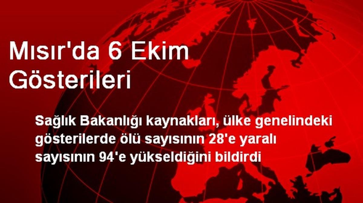 Mısır\'da 6 Ekim Gösterileri