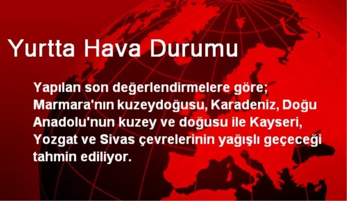 Yurtta Hava Durumu