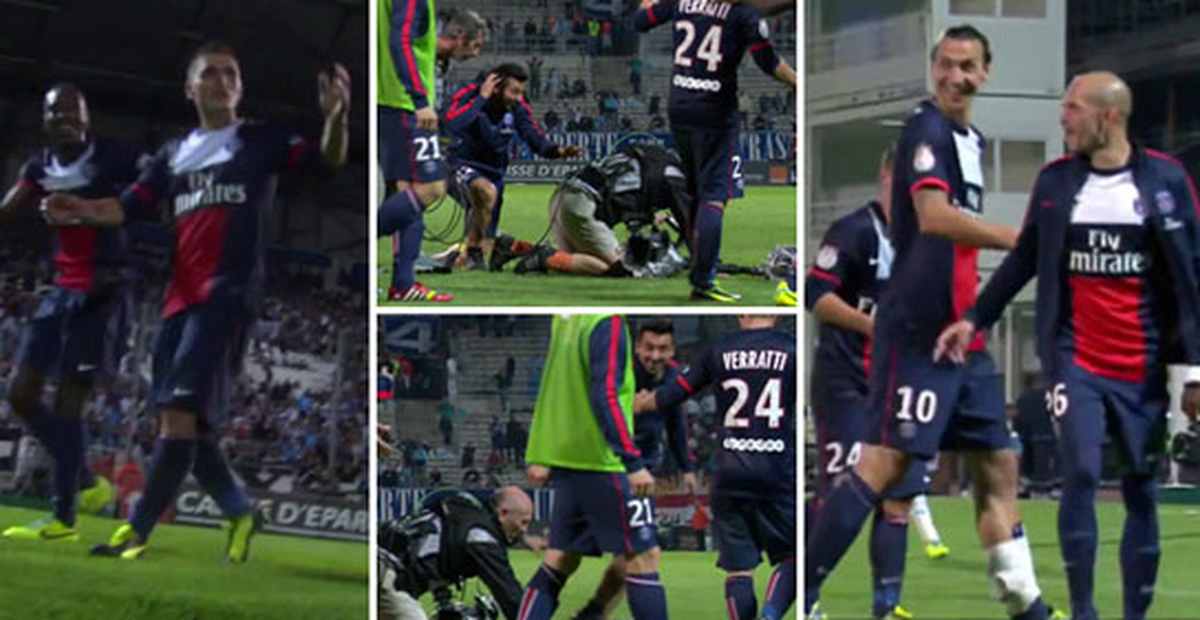 Lavezzi, Kameramanı Yere Düşürdü