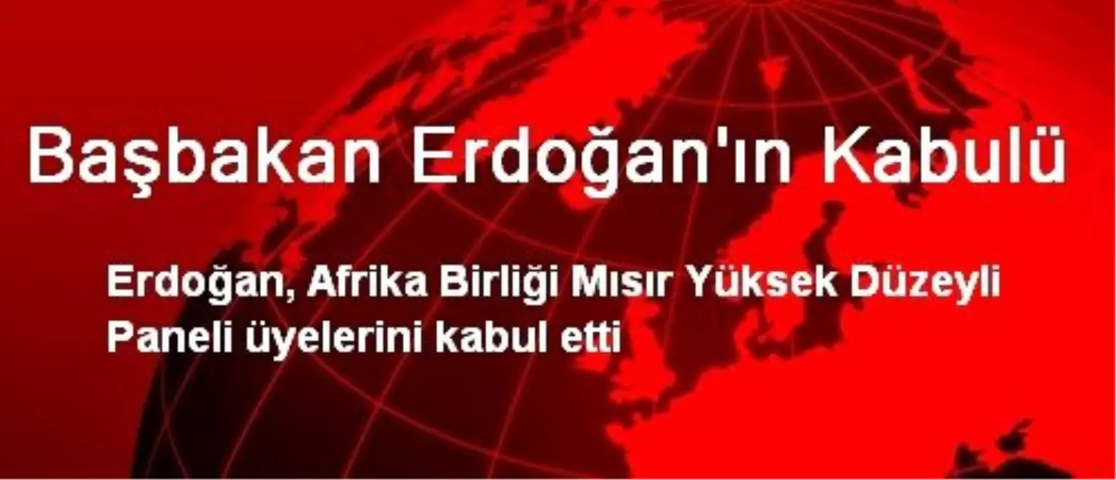 Başbakan Erdoğan\'ın Kabulü