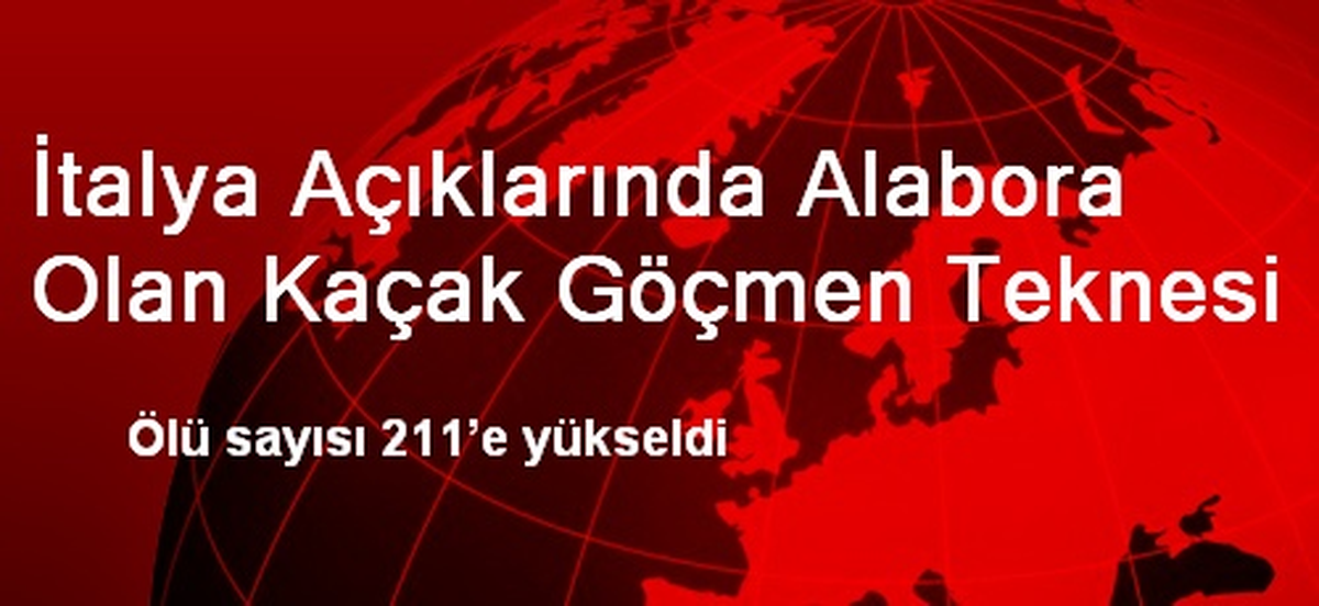 İtalya Açıklarında Alabora Olan Kaçak Göçmen Teknesi